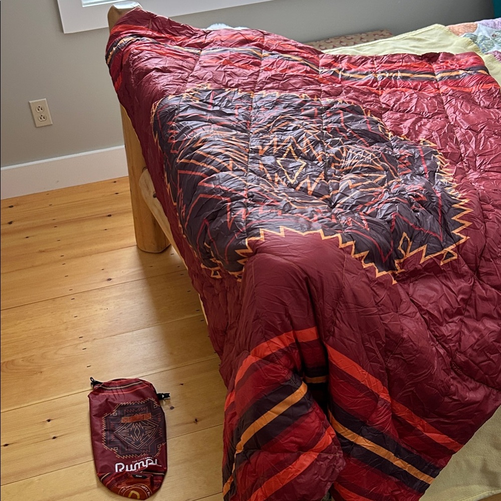 Rumpl Red and Black Geometric Throw Blanket